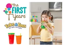 Comprar Set De 4  Vasos Antiderrames Con Pitillos 10 Oz  Take & Toss