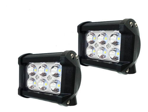 Imagen 2 de 6 de 2 Exploradoras 6 Led 7600lm 48w Fijas Estrober Alta Potencia