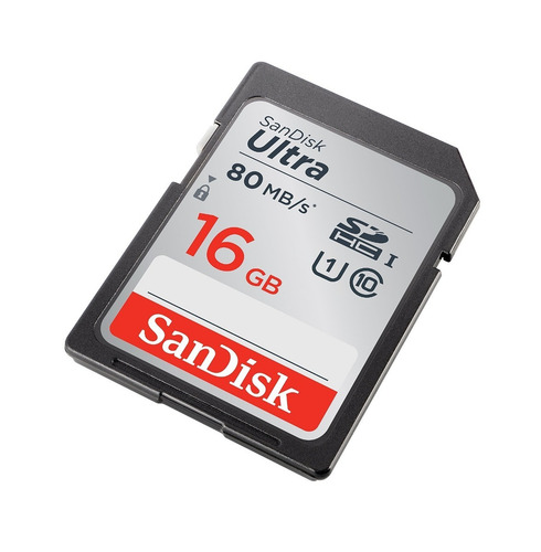 Memoria Sandisk 16gb Sdhc Ultra Uhs-i 80mb/s Clase 10