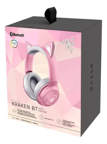 Arrugas considerado Historiador Auriculares Gamer Razer Kraken Bt Kitty Edition Quartz Inalámbricos Rosa  Con Led Rgb