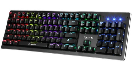 Imagen 3 de 4 de Teclado Mecánico Gamer Marvo Kg909 Multimedia Iluminado Usb