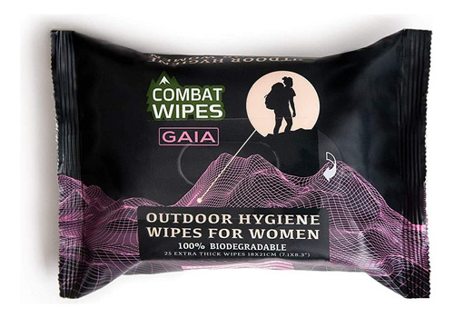 Combat Wipes Gaia - Toallitas Humedas Para Exteriores De Hig