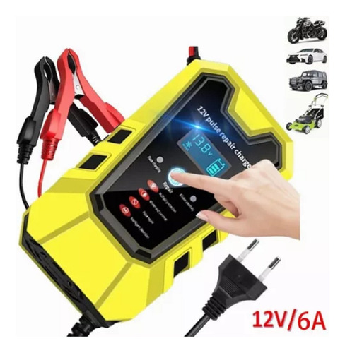 Cargador Batería Automóvil Moto Inteligente 12v Carga Rápida