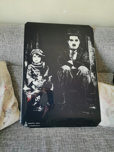 Antiguo Cartel Afiche Poster Cine Publicidad Chaplin