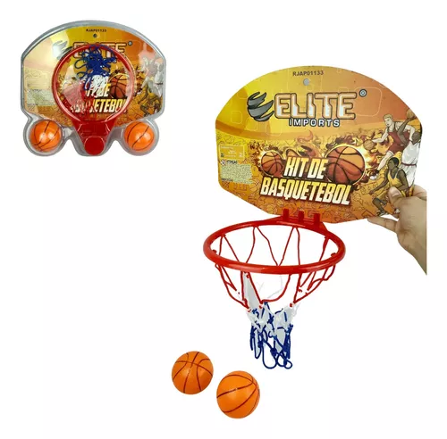 KIT JOGO DE BASQUETE MINI BASKET COM TABELA CESTA E BOLA