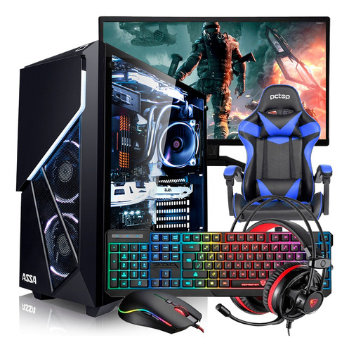 Pc Game Completo Ryzen A8 32gb 560gb + Kit Game + Cadeira