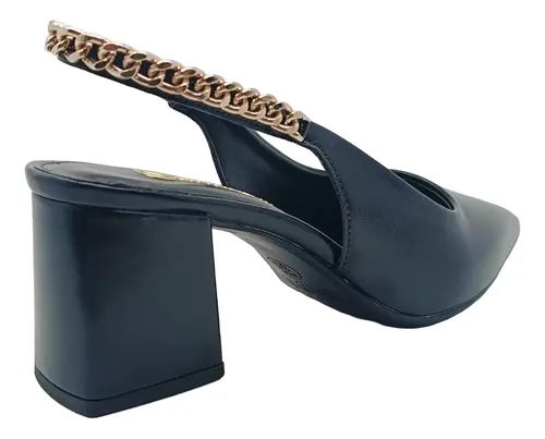 Sapato Slingback Feminino Salto Bloco Santinelli 1636 003