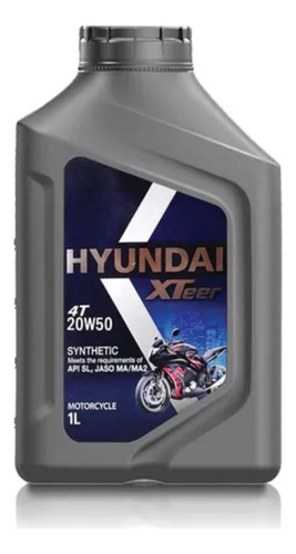 Aceite 20w50 Sintetico Hyundai Xteer 4t 1 Litro
