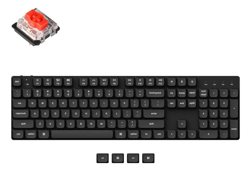 Teclado Mecanico Keychron K5se Black Red Switch Pc Mac Color del teclado Negro Idioma Inglés US Internacional