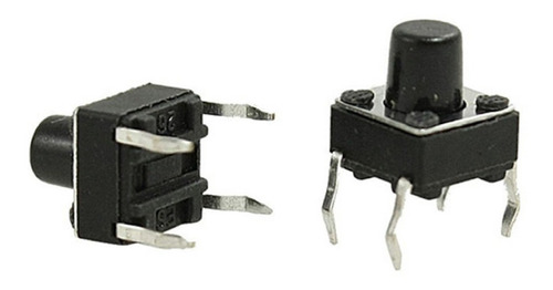 Pack X 10 Boton Pulsador Tact Switch De 4 Pines 6x6x7mm