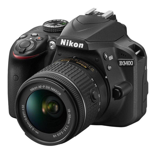  Cámara Nikon Kit D3400 + Lente 18-55mm Vr Dslr + Accesorios