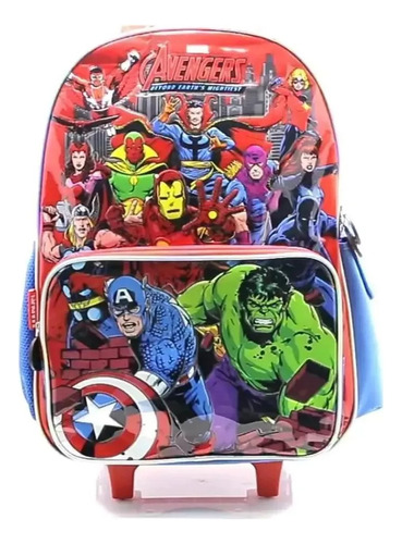 Mochila Con Carro Avengers Vengadores Comic 18 Pul