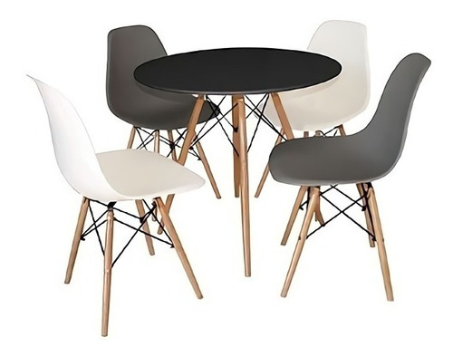 Mesa De Comedor Pisa - Negro Këssa Muebles