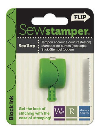 Scallop Sew Stamper Cabezal Estampar Onditas Lineas Marco