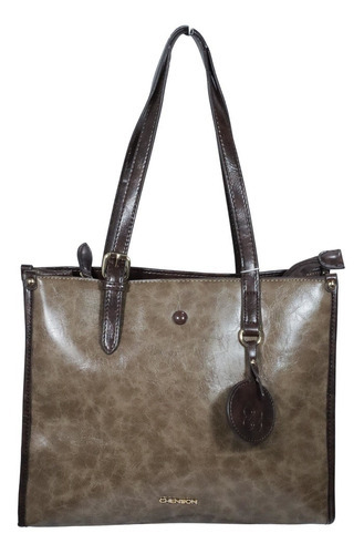 Bolsa Média Chenson Feminina 83598 De Ombro Cor Natural