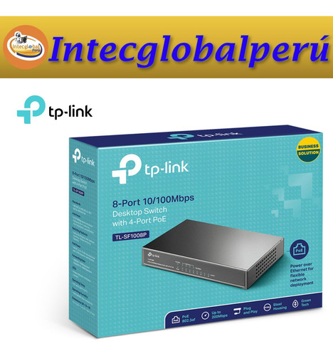 P Switch Tp-link Tl-sf1008p De 8 Puertos (con 4 Puertos Poe)