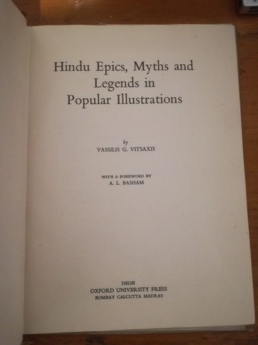 Hindu Epics, Myths And Legends In Popular Ilustrations (Usado)
