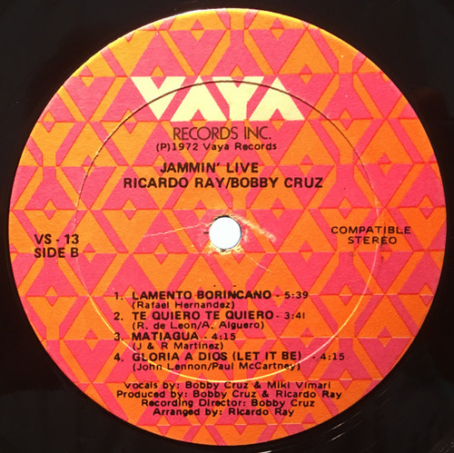 Ricardo Ray & Bobby Cruz - Jammin´ Live (vinilo) (Usado)