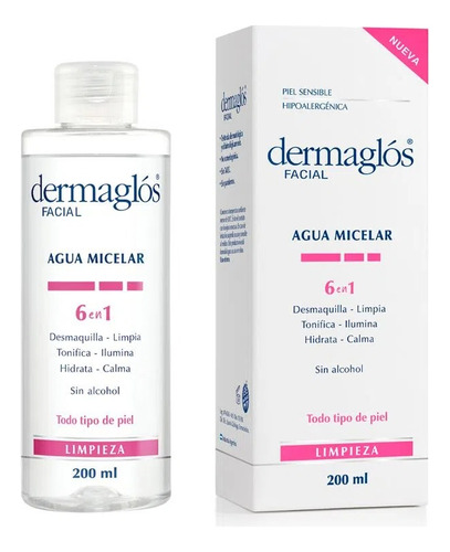 Dermaglós  Agua Micelar 6 En 1 200 Ml