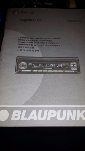 Manual Auto Radio Blaupunkt  Laguna Cd 36 Con Ficha Tecnica