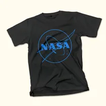 Comprar Remera Nasa Azul  100% Algodón - Premium Logo Nasa