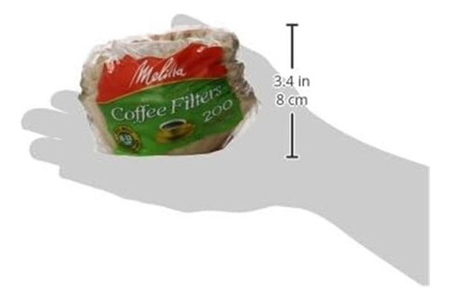 Melitta 8-12 Caza De Canasta Filtros De Café, Marrón 200