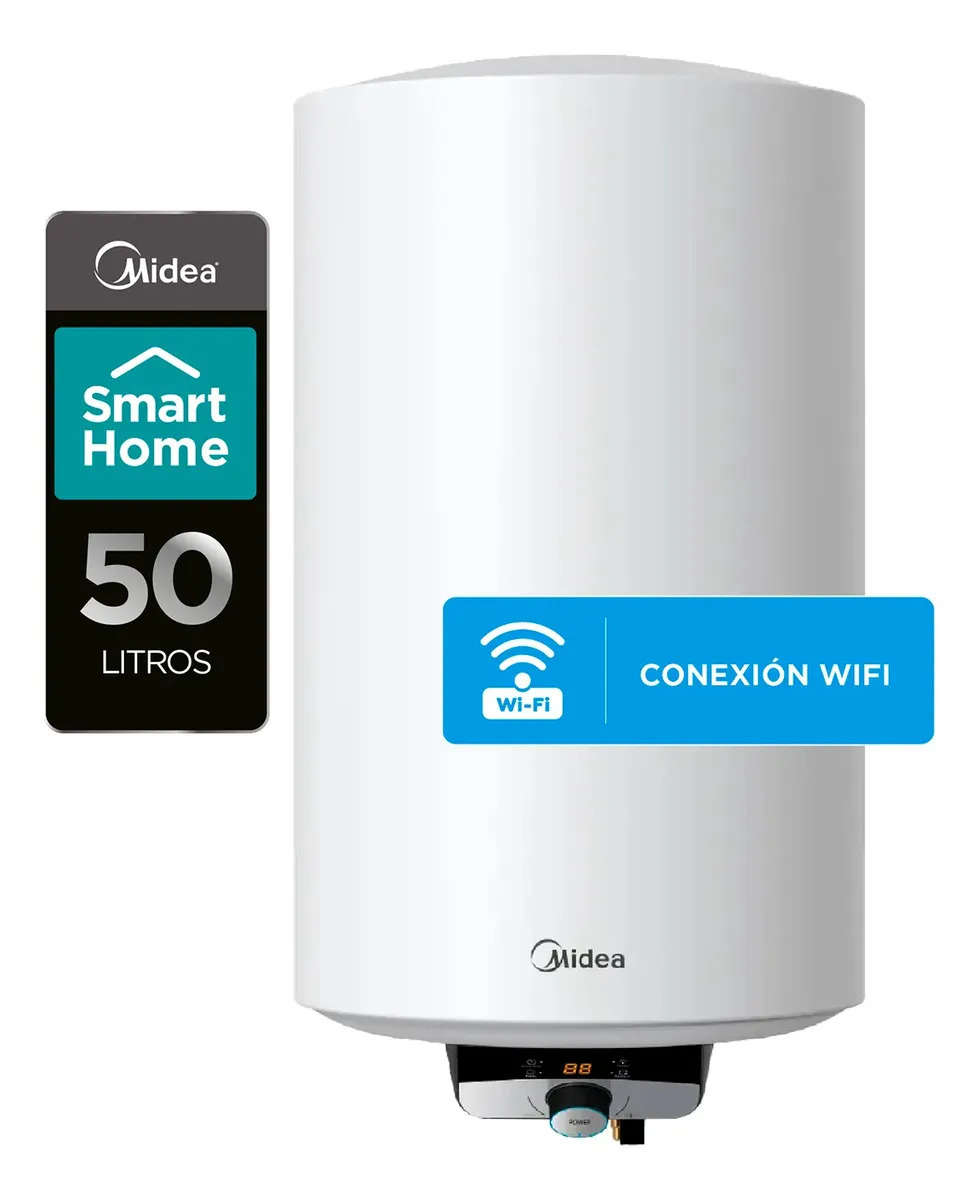 Termo Eléctrico 50 Litros Midea Color Blanco
