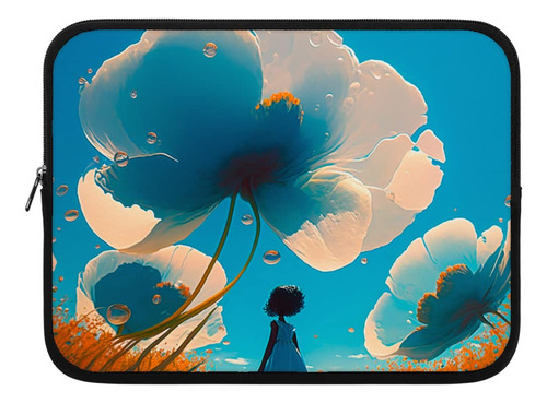 Funda Para iPad Flor Blanca Tableta Fantasia Estuche Dibujo