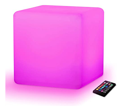 12-inch Rechargeable Magic Led Light Cube Stool With Re...