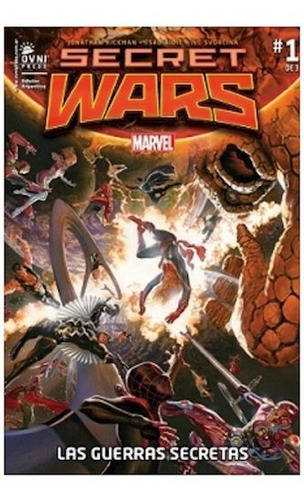 Secret Wars  las Guerras Secretas  Vol 1, de Marvel. Editorial OVNI Press, tapa blanda en español