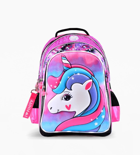 Mochila Infantil Footy Unicornio Espalda F1943 Escolar 