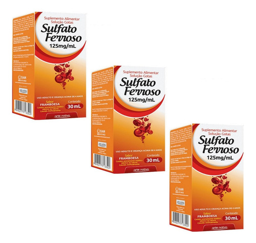 3 Sulfato Ferroso 125mg/ml 30ml Arte Nativa