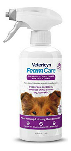 Foamcare Champú Para Mascotas Para Capas Gruesas De Vetericy