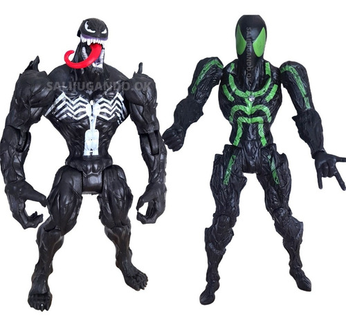 Muñecos X2 Venom Articulados 16cm Carnage Lasher Agente Luz