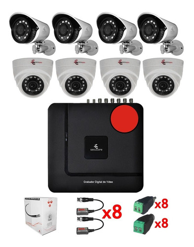 Kit Cctv Circuito Cerrado Vigilancia 8 Camaras Ahd 1080p 2mp