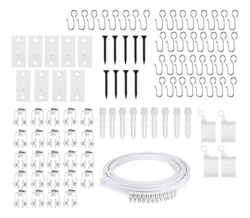 Juego De Rieles De Riel De Cortina Flexibles Deslice 500cm