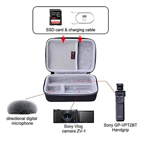 Estuche Rigida Para Camara Sony Zv 1 Kit Accesorio Bolsa