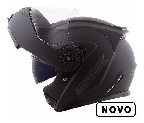 Novo Capacete Norisk 60 Ff345 Preto Fosco Articulado Robocop