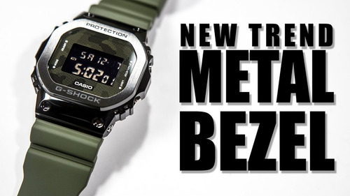 Relógio Casio G Shock Gm 5600b-3 Verde Caixa De Aço