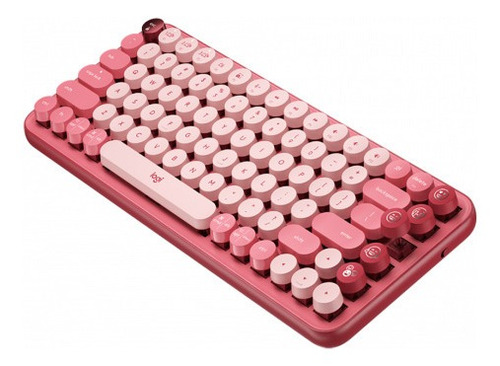 Imagen 2 de 5 de Teclado bluetooth Logitech Pop Keys QWERTY Logitech Brown color heartbreaker