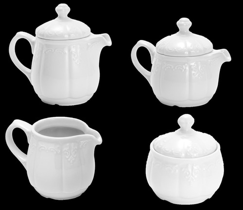 Conjunto De Café E Chá Porcelana Limoges Detalhes Graciosos