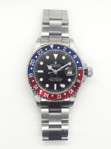 Imagen 1 de 9 de Rolex Gmt-master 2 Pepsi Azul Rojo Automatico Acero Cambio