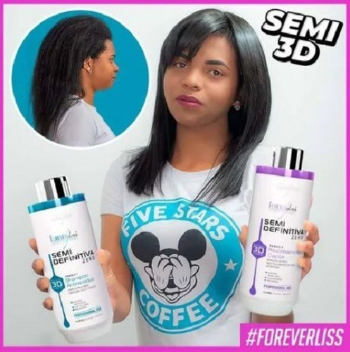 Imagem 2 de 4 de Escova Semi Definitiva Zero 2x1litro Original Forever Liss