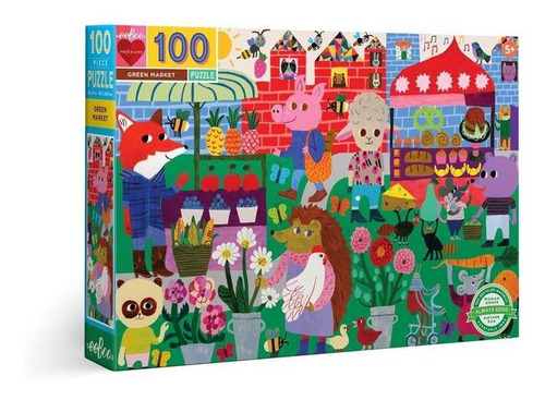 Puzzle 100 Piezas Para Niños Mercado Verde