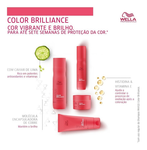 Imagem 7 de 7 de Máscara Wella Invigo Color Brilliance 150ml + Brinde