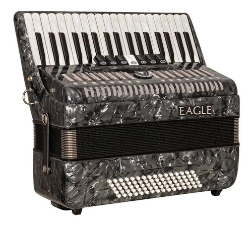 Acordeon Eagle Pbk 0780 80 Baixos - Loja Jarbas Instru Cor Branco