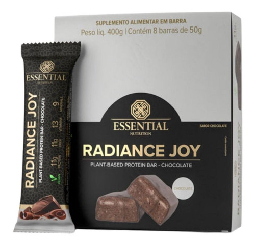 Suplemento Em Barra Essential Nutrition Radiance Joy Em Caixa De 400g/8 Barras de 50g