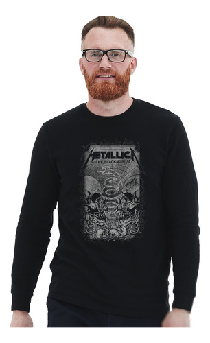 Polera Ml Metallica Prague Black Album Metal Abominatron