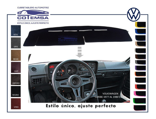 Cubretablero Aut.(colores) Volkswagen Caribe 1977 Al 1980 V1