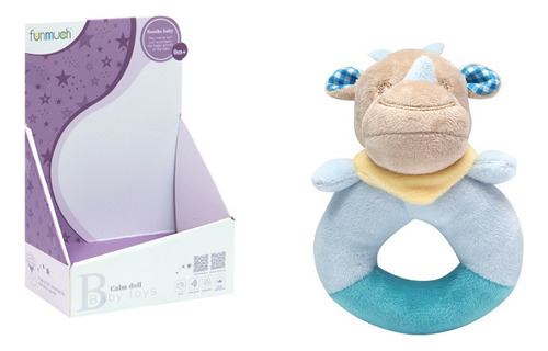 J Juguete Interactivo For Niños Soothing Rino Rattle Ring
